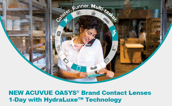 Get your FREE trial of ACUVUE OASYS® 1-Day with HydraLuxe™ Technology